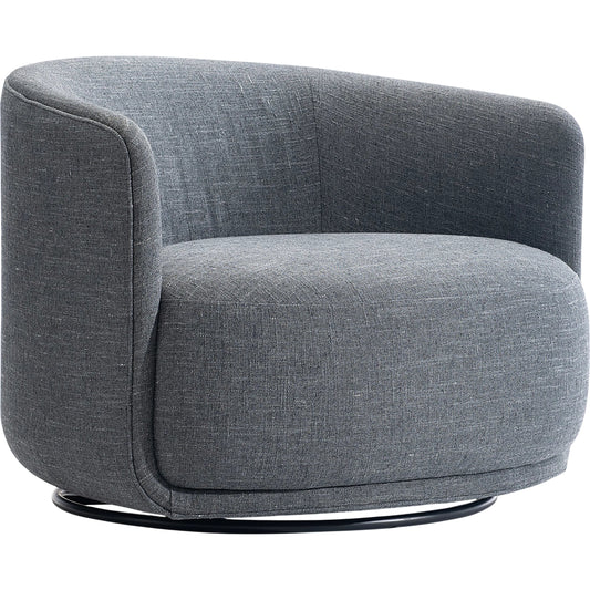 Loft Astrid Fabric Swivel Chair by Bernhardt in blue. Made from fabric in a unique style.