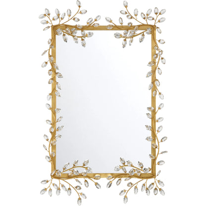 Forget-Me-Not Mirror by Currey and Company. Made from crystal, metal, glass in a modern style.