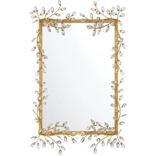 Forget-Me-Not Mirror by Currey and Company. Made from crystal, metal, glass in a unique style.