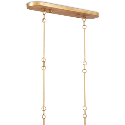 Grand Lotus Oval Chandelier by Currey and Company. Made from wrought iron in a modern style.