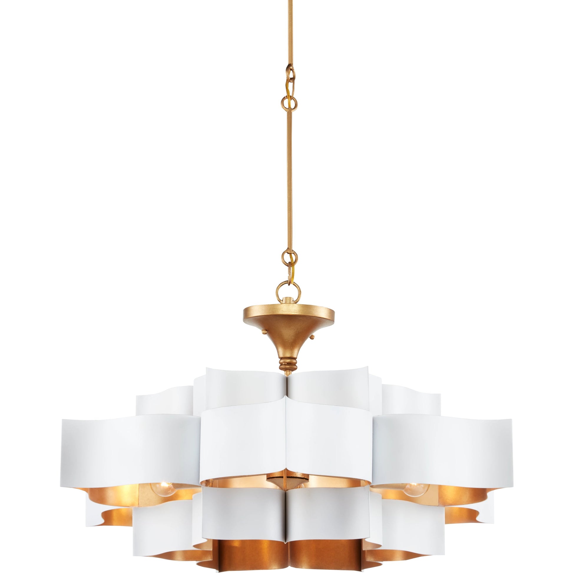 Grand Lotus Chandelier by Currey and Company. Made from unique in a modern style.