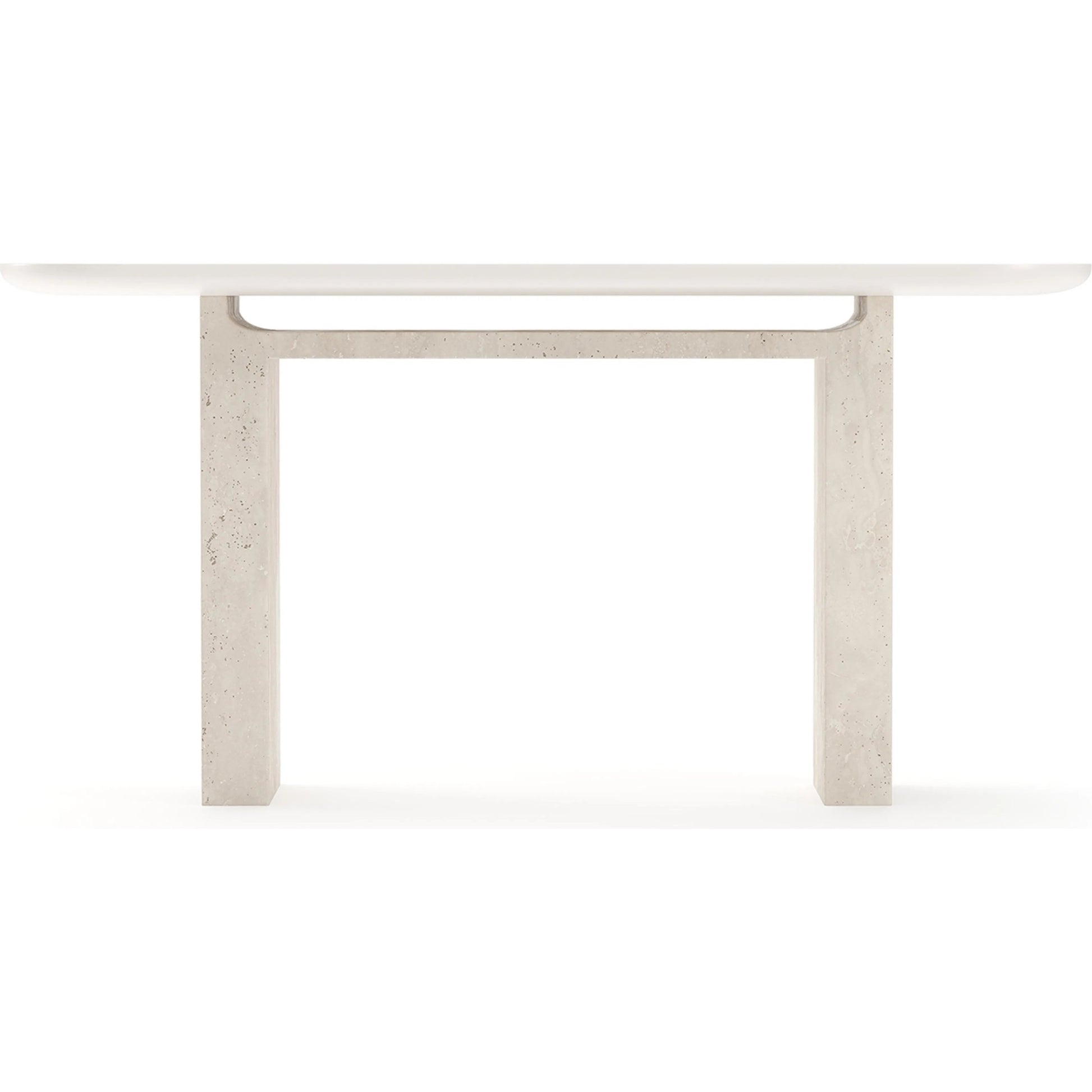 Overlap Console by Caracole. Made from stone in a modern style.