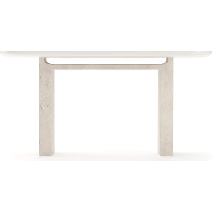 Overlap Console by Caracole. Made from stone in a modern style.