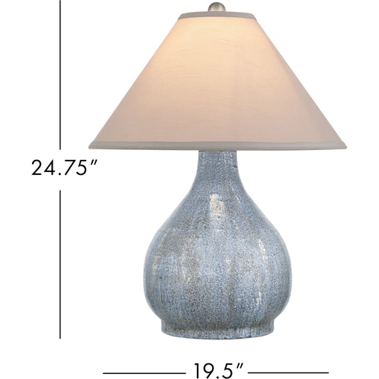 Malin Table Lamp by Currey and Company in gray, blue. Made from ceramic in a eclectic & global style.