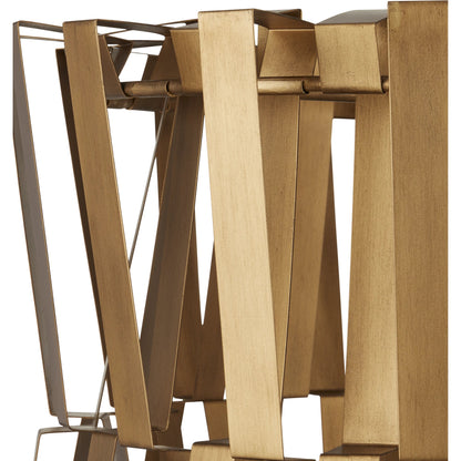 Chaconne Chandelier by Currey and Company in brass. Made from wrought iron in a modern style.