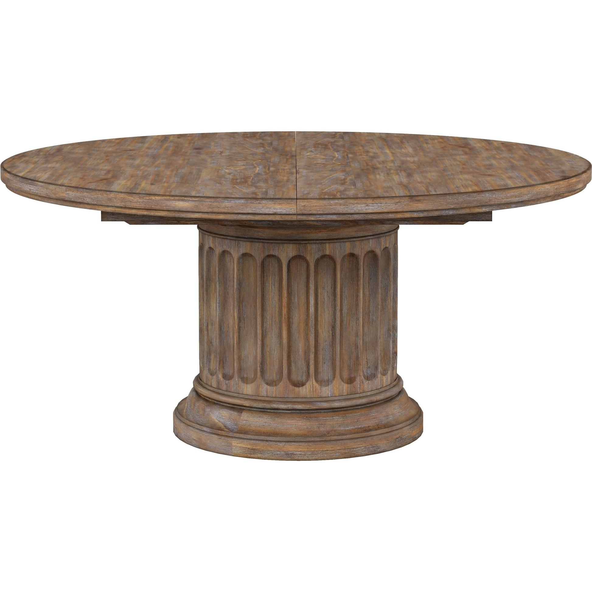 Architrave Round Dining Table by A.R.T. Furniture in almond. Made from pine solids and veneer, resin in a traditional style.