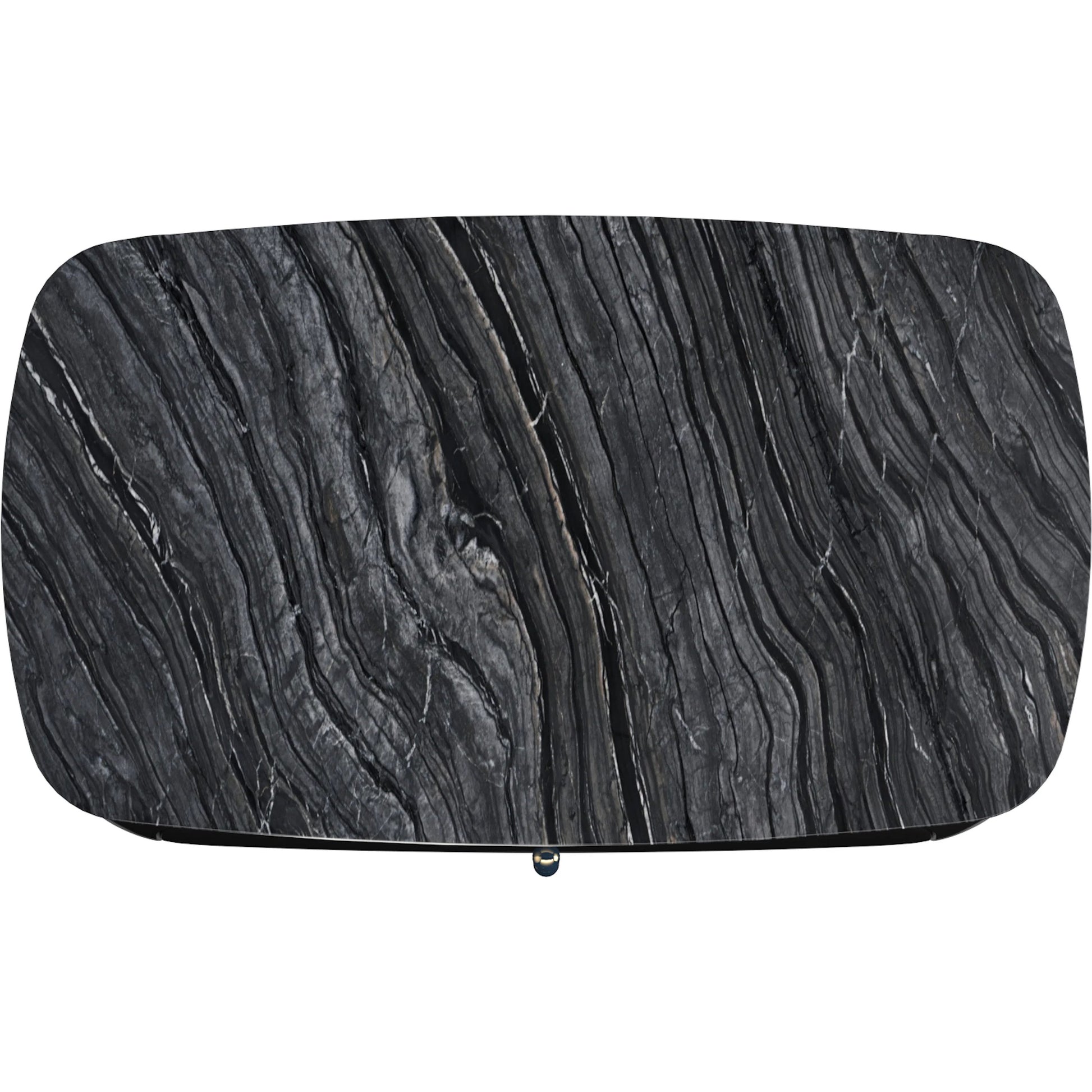 Cabochon Nightstand by Caracole in piano black. Made from resin in a modern style.