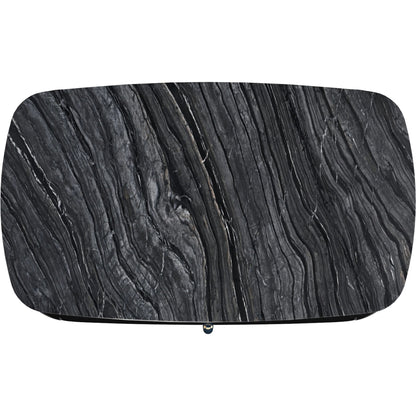 Cabochon Nightstand by Caracole in piano black. Made from resin in a modern style.