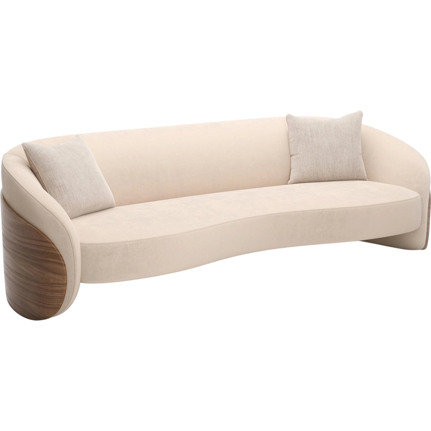 001 SI-2462223 | Primary Silo | Fleur Wood Back Sofa by Caracole in porcini. Made from unique in a transitional style.