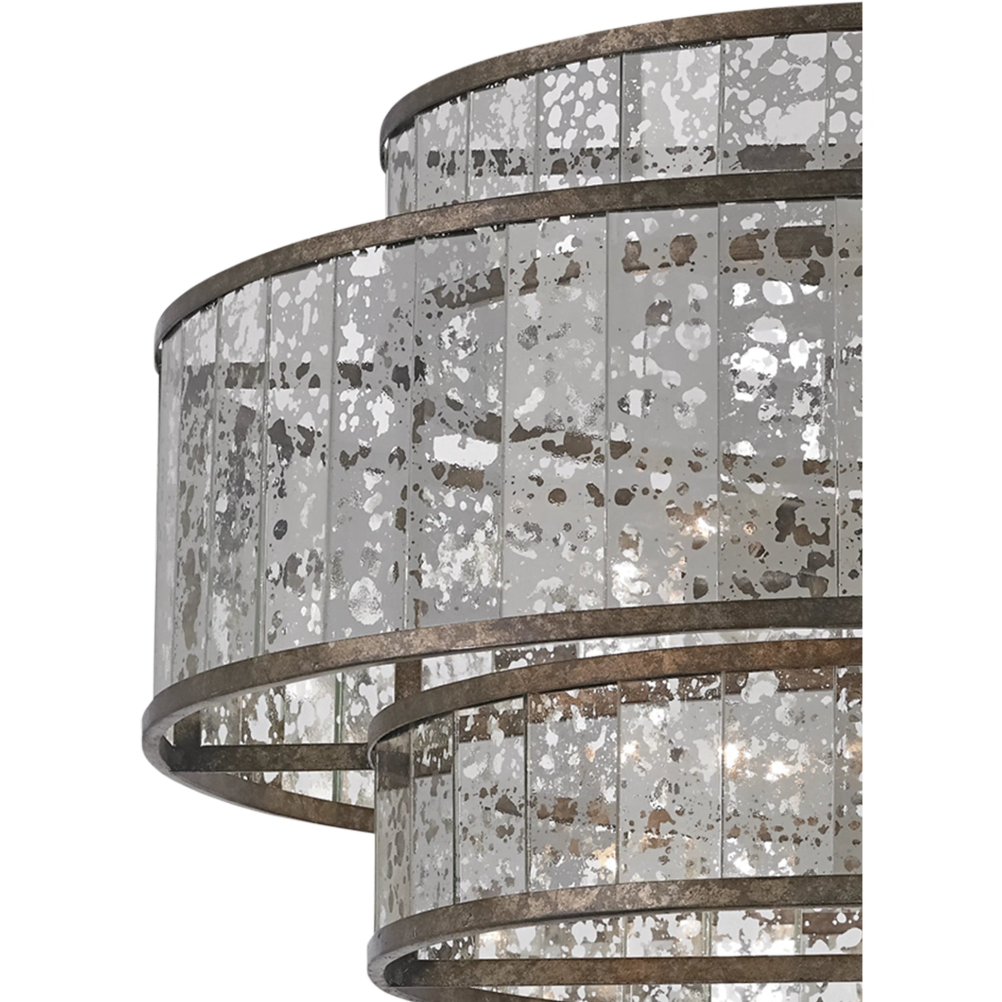 Fantine Chandelier by Currey and Company. Made from wrought iron, glass in a traditional style.