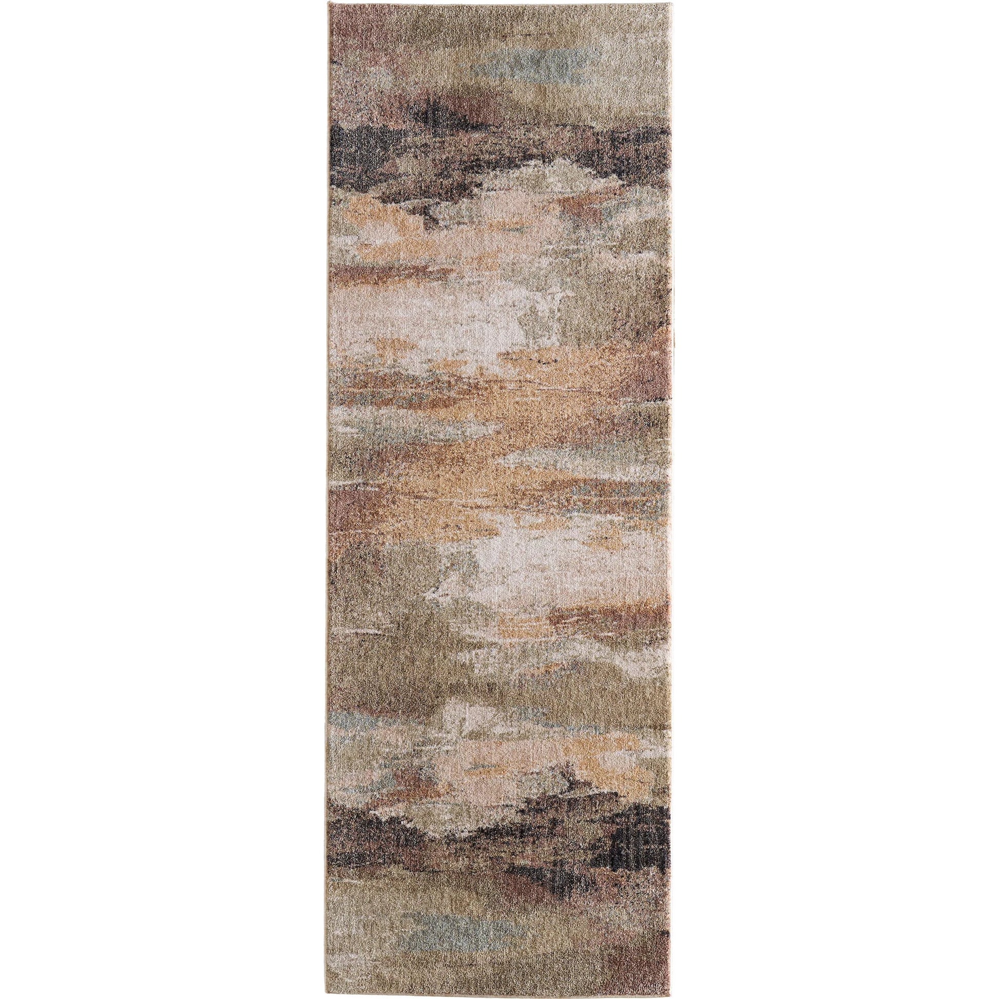 Pearson PRS39SBF Rug by Feizy in green, ivory, brown. Made from polyester in a unique style.