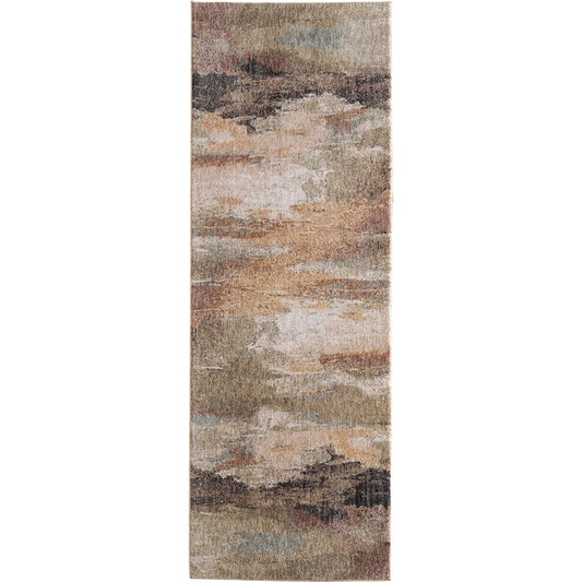 Pearson PRS39SBF Rug by Feizy in green, ivory, brown. Made from polyester in a unique style.