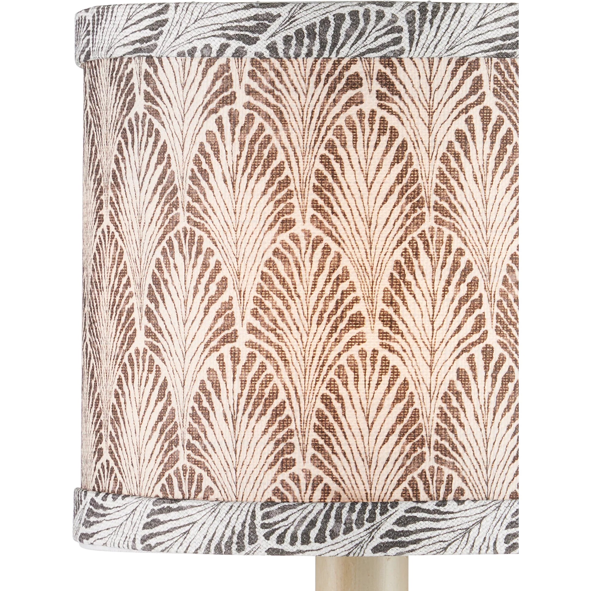 Plume Drum Chandelier Shade by Currey and Company. Made from cotton in a cottage & farmhouse style.