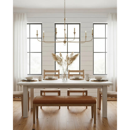 Nottaway Chandelier by Currey and Company. Made from wrought iron in a modern style.