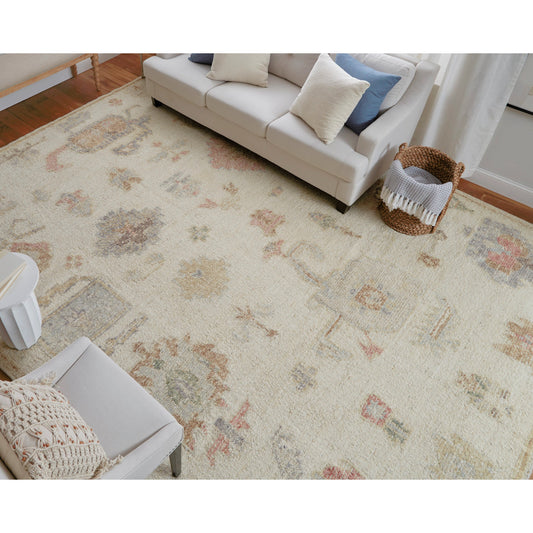 Grafton Traditional Ikat Rug - GFT69FLF by Feizy in ivory, orange, gray. Made from wool in a unique style.