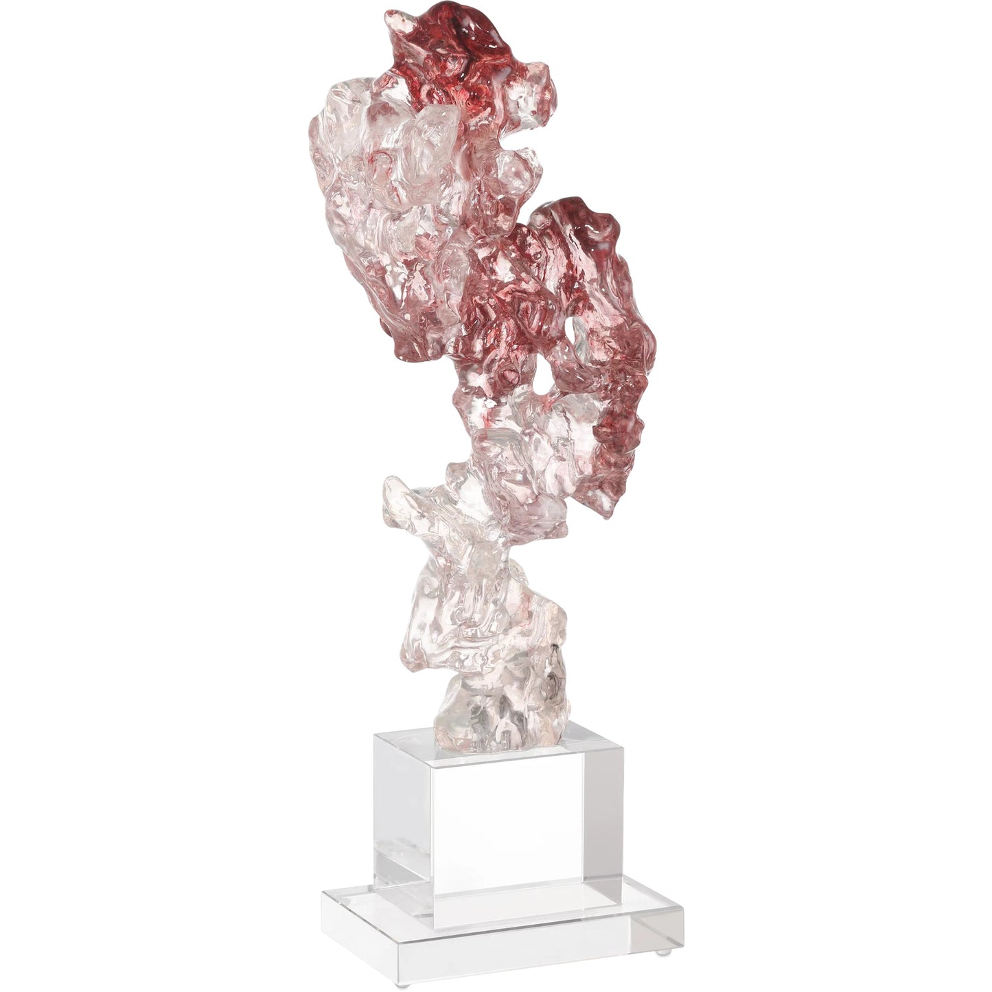 002 SI-2524303 | Primary Silo | Faux Rock Crystal Sculpture by Currey and Company in purple pink, clear. Made from composite, optic crystal in a modern style.