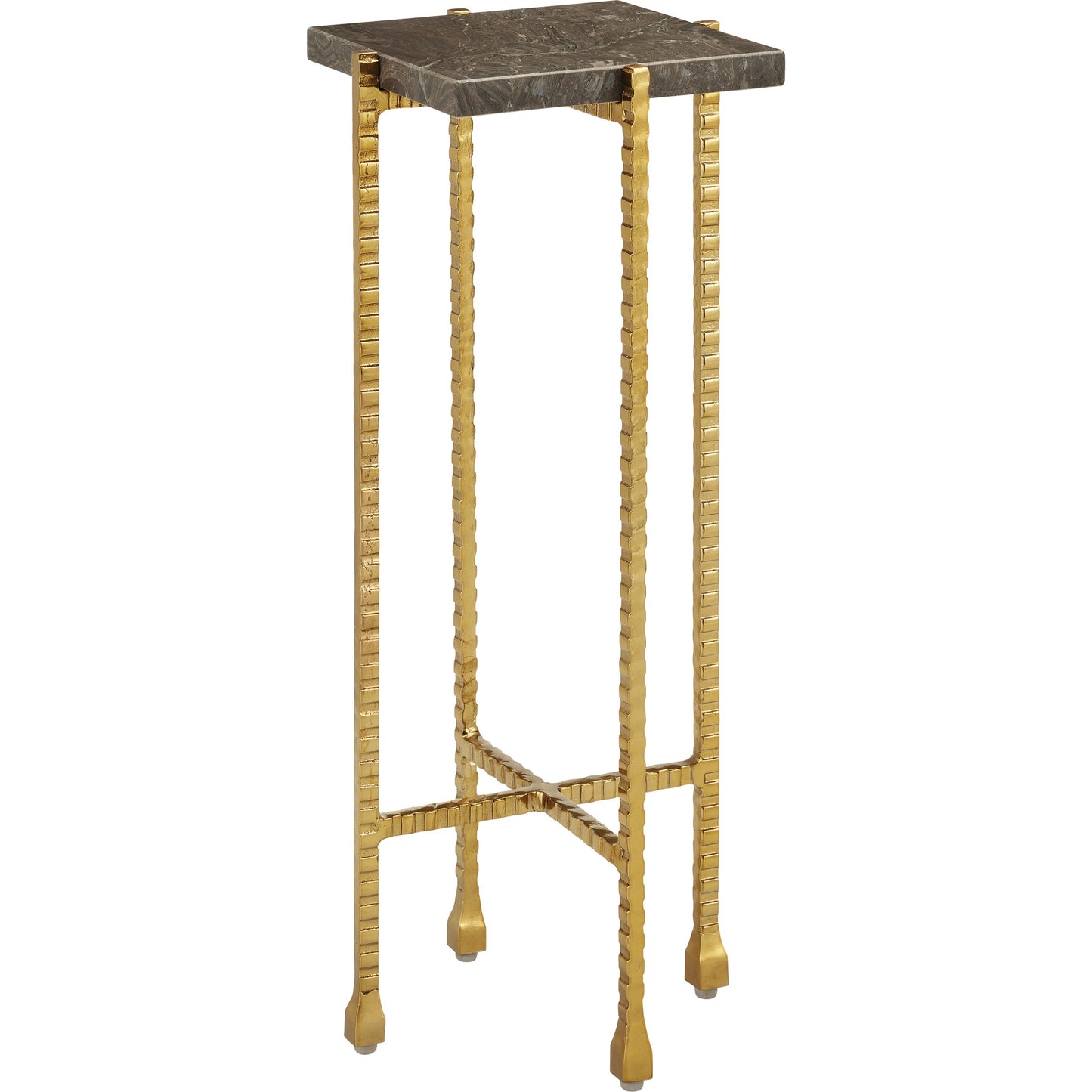 001 SI-2007742 | Primary Silo | Flying Drinks Table by Currey and Company in natural, gold. Made from cappuccino stone, iron in a modern style.