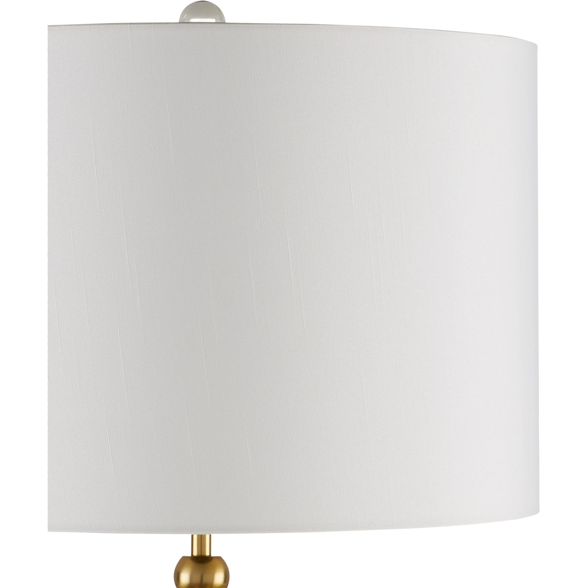 Waterfall Table Lamp by Currey and Company in clear, natural, brass. Made from optic crystal, marble, metal in a modern style.