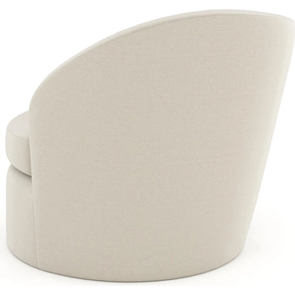 Quasi Swivel Chair by Caracole in ivory. Made from unique in a transitional style.
