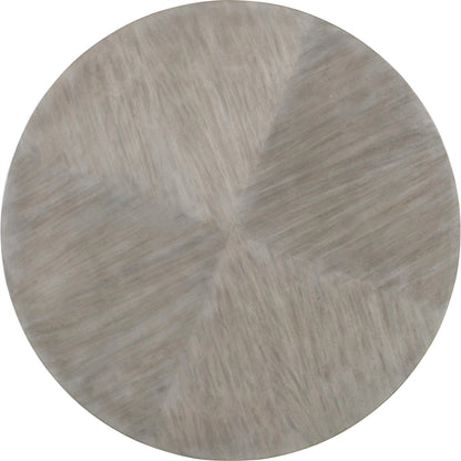 Melange Guilded Cocktail Table by Hooker Furniture in gray, silver leaf. Made from figured primavera veneers with silver leaf in a modern style.