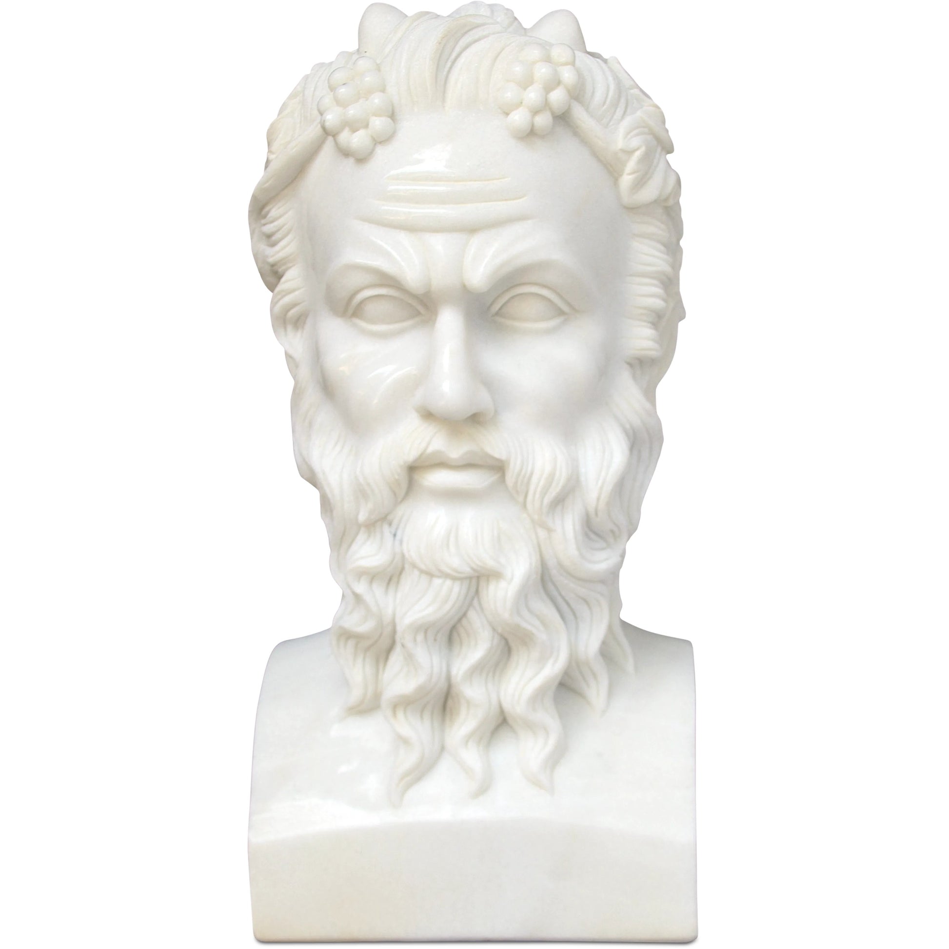 Hector Marble Bust Sculpture by Currey and Company in white. Made from marble in a traditional style.