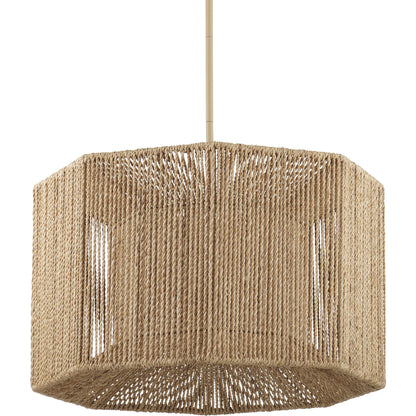 Mereworth Rope Chandelier by Currey and Company in beige, natural. Made from wrought iron, abaca rope in a coastal style.