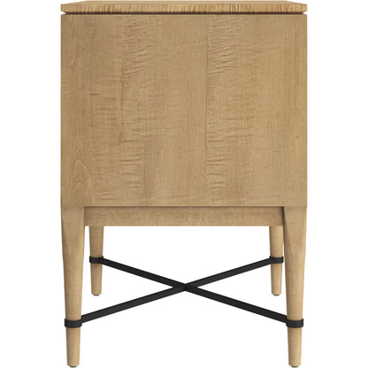 Loft Reeded Nightstand by A.R.T. Furniture in natural maple. Made from poplar, rubberwood, figured maple veneer in a transitional style.