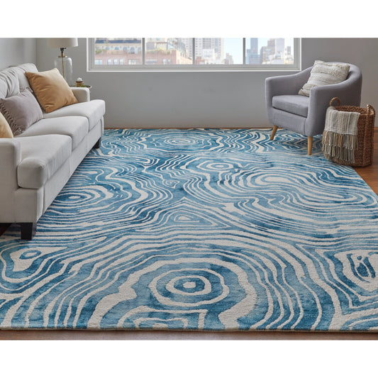 Lorrain Rug - 8920F by Feizy in blue, ivory. Made from wool in a unique style.