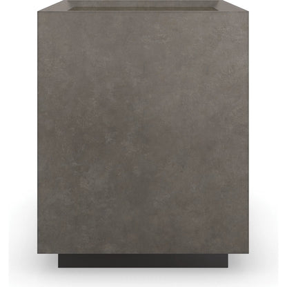 Dark Matter End Table by Caracole in mirrored and twilight frost, almost black. Made from poplar, mirror in a transitional style.