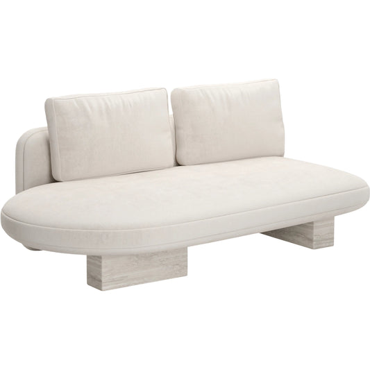 Overlap Armless Bumper by Caracole. Made from stone in a transitional style.