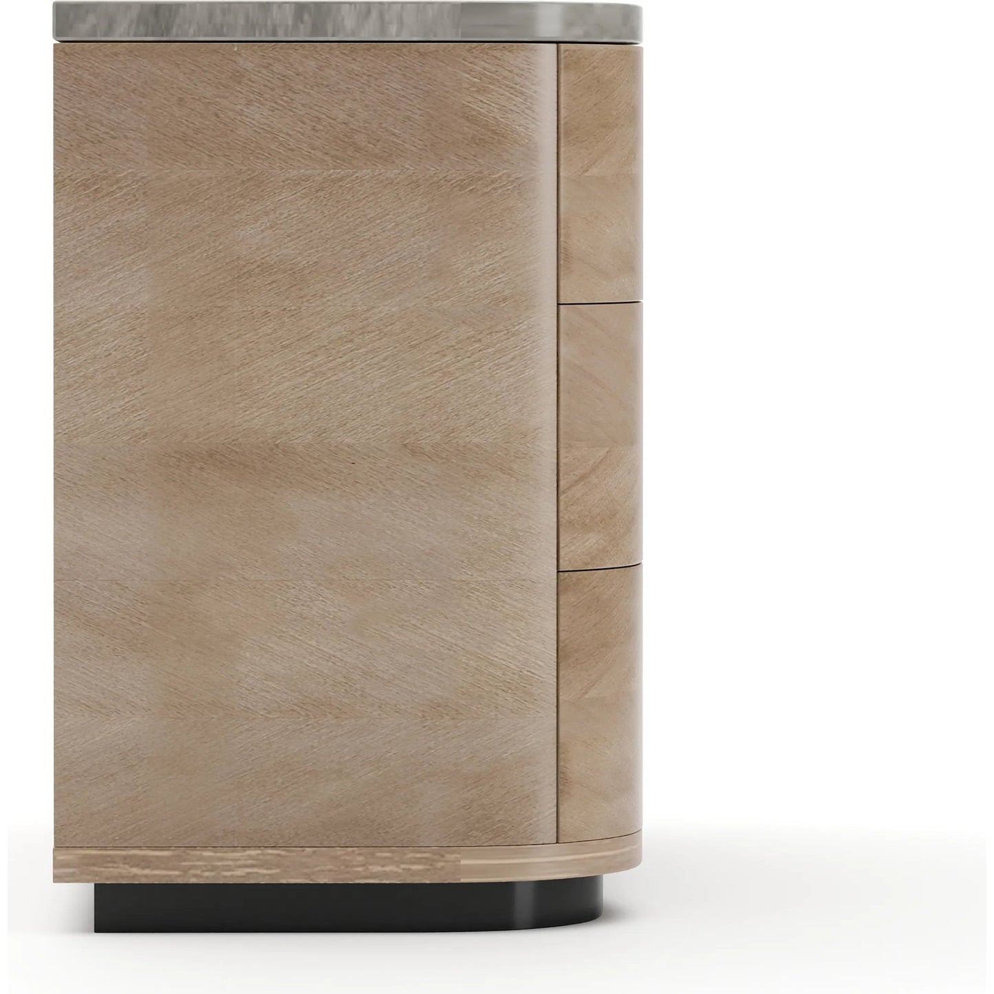 003 SI-2462226 | Additional Silo | Nomadic Nightstand by Caracole in gray, marble, bronze and chocolate koto. Made from marble in a transitional style.