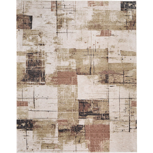 Pearson PRS39STF Rug by Feizy in ivory, green, brown. Made from polyester in a unique style.