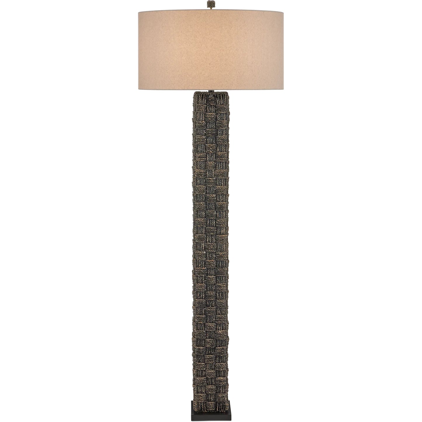 002 SI-2387022 | Additional Silo | Eden Floor Lamp by Currey and Company in black. Made from seagrass in a rustic style.