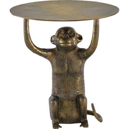 Abu Accent Table by Currey and Company in antique gold. Made from cast aluminum in a eclectic & global style.