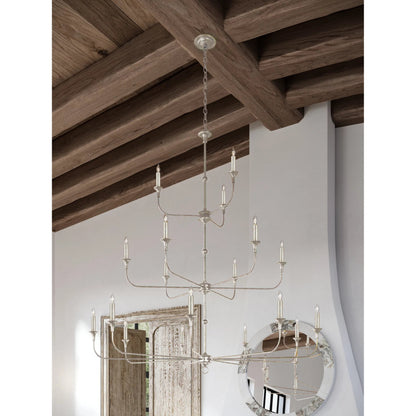Nottaway Grande Chandelier by Currey and Company. Made from wrought iron in a traditional style.