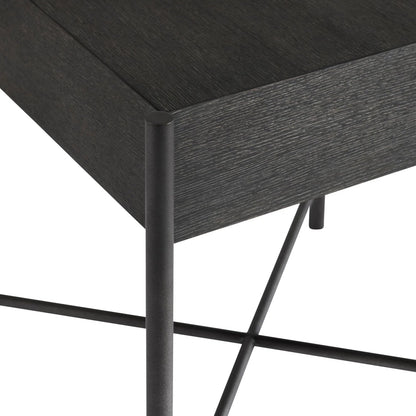 Outline Side Table by Bernhardt in kohl, atra. Made from wood, metal in a transitional style.