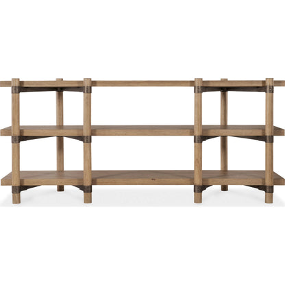 Vineyard Row Console by Hooker Furniture in light wood and sonoma. Made from unique in a transitional style.