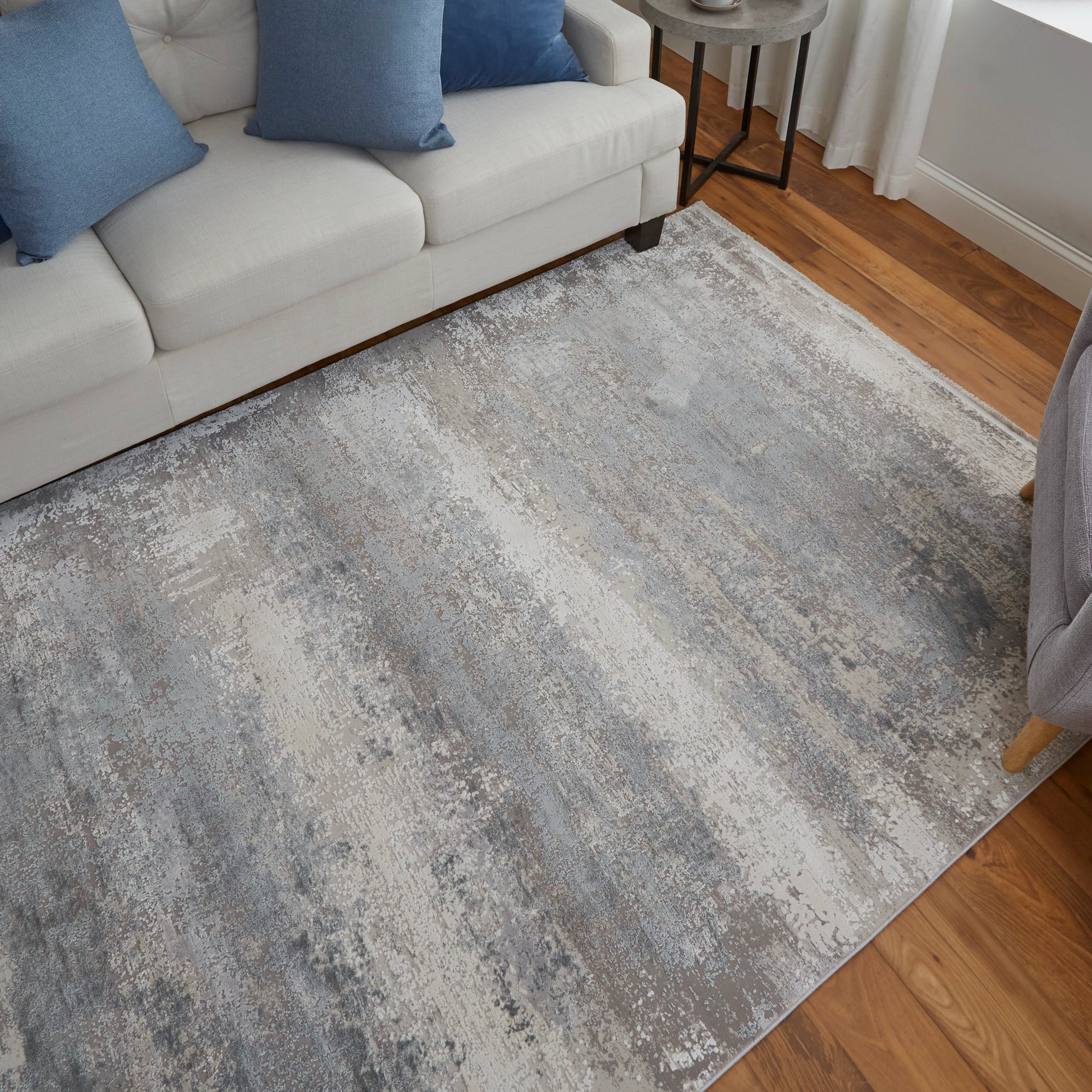 Cadiz Rug - 3888F by Feizy in taupe, gray, silver. Made from viscose, acrylic in a unique style.