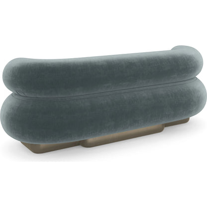 Lagoon Sofa by Caracole in peacock and oracle. Made from unique in a eclectic & global style.