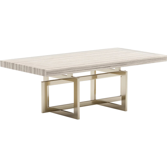 Wish You Were Here 48" Rectangular Cocktail Table by Caracole in whisper of gold. Made from unique in a modern style.