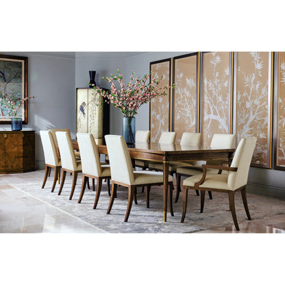 Toulouse Walnut Dining Table by Jonathan Charles in walnut. Made from walnut quarter figured veneer in a modern style.