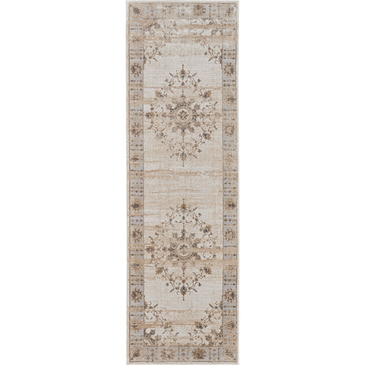 Celene Traditional Bordered Rug - 39KWF by Feizy in tan, brown, gray. Made from viscose, polyester in a unique style.