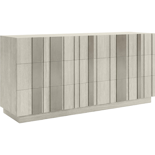 Tempo Dresser by Bernhardt in beige. Made from wood, metal in a unique style.