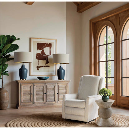 Commerce & Market Round Robin Accent Table by Hooker Furniture in light wood and light natural wood finish. Made from resin and rope in a modern style.