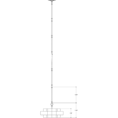 Grand Lotus Pendant/Semi-Flush Mount by Currey and Company. Made from wrought iron in a modern style.