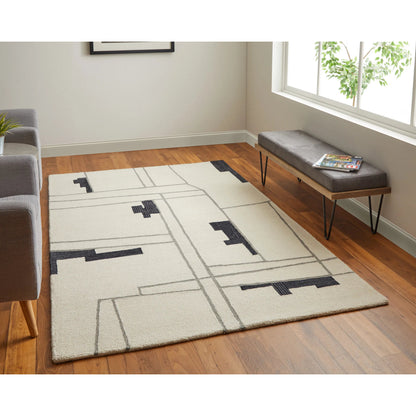 Maguire Transitional Rug - 8902F by Feizy in ivory, gray, taupe. Made from wool, nylon in a unique style.