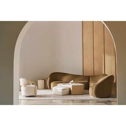 Kalahari Sofa by Caracole in camel and sparkling argent. Made from unique in a transitional style.