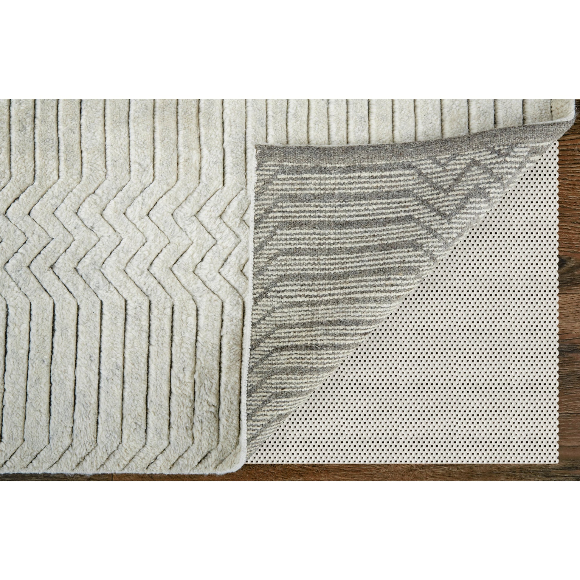 Matson Transitional Solid Rug - T14T6031 by Thom Felicia by Feizy Rugs in ivory. Made from wool in a unique style.