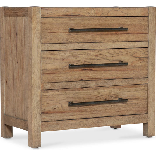 Vineyard Row Two-Drawer Nightstand by Hooker Furniture in light wood and sonoma. Made from unique in a transitional style.