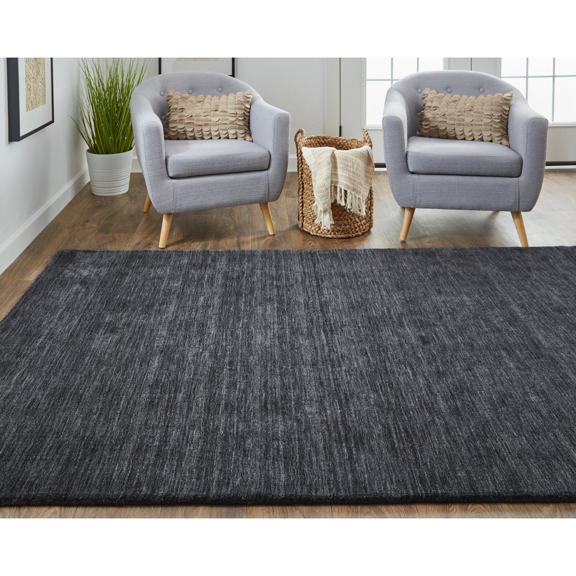 Luna Solid Rug - 8049F by Feizy. Made from wool in a unique style.